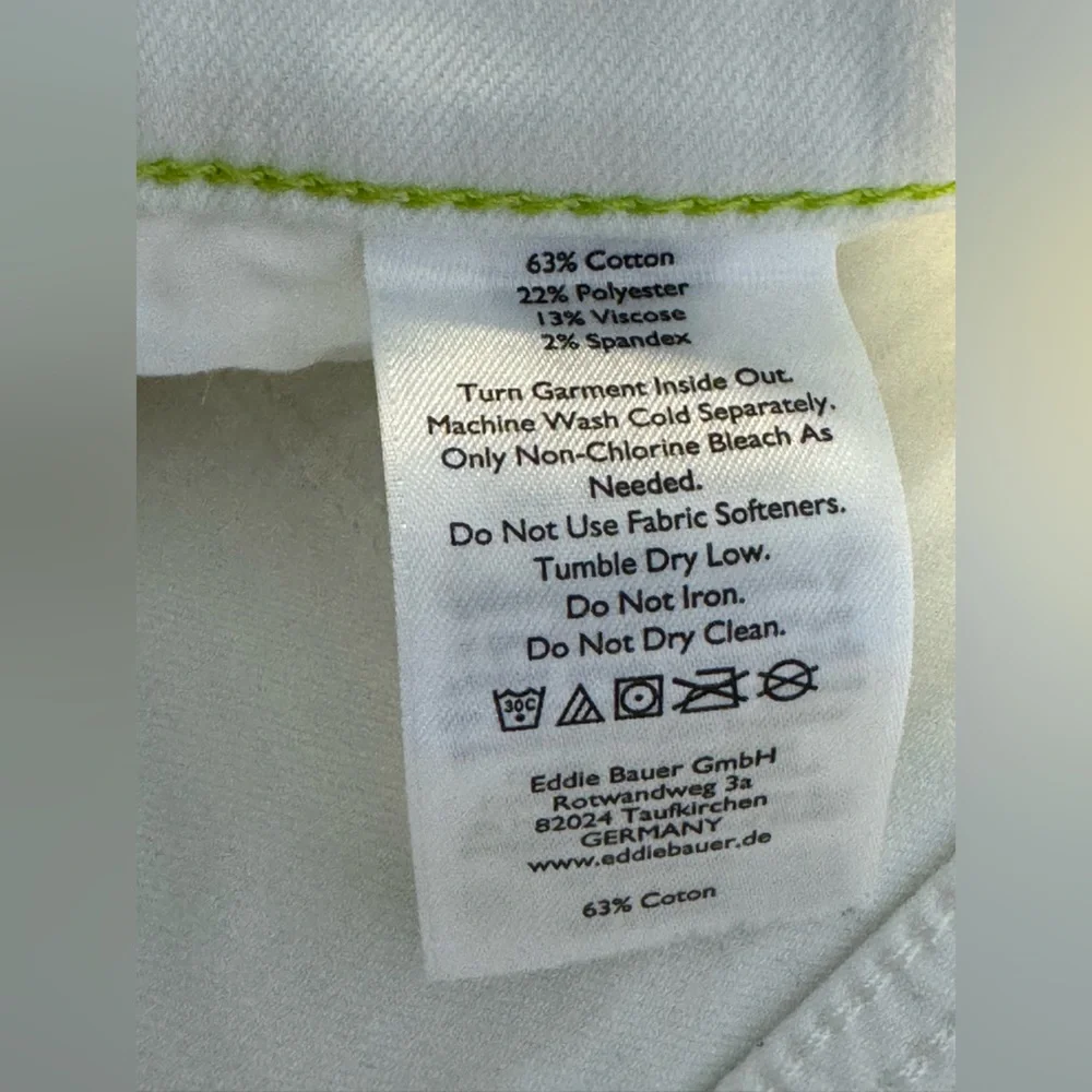 Eddie Bauer Women's Stretchy White Ankle Jeans 10 - Picture 7 of 8